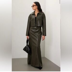 Nanushka Carlotta High Waist Flared Skirt